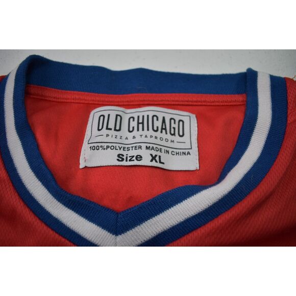 Old Chicago Jersey Red Pizza Craft Beer World Beer Tour Unisex XL - Picture 3 of 5